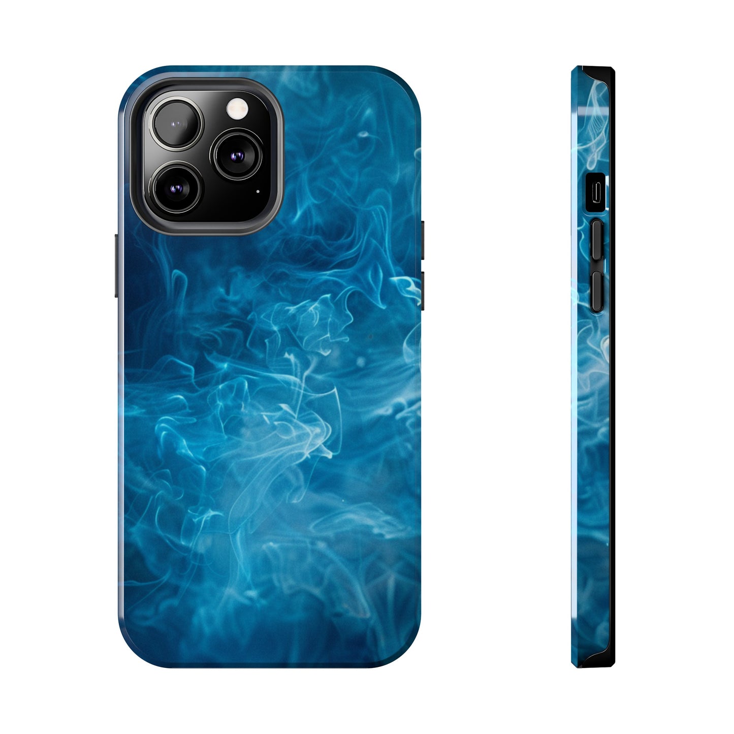 Blue Fire Impact Resistant Phone Case