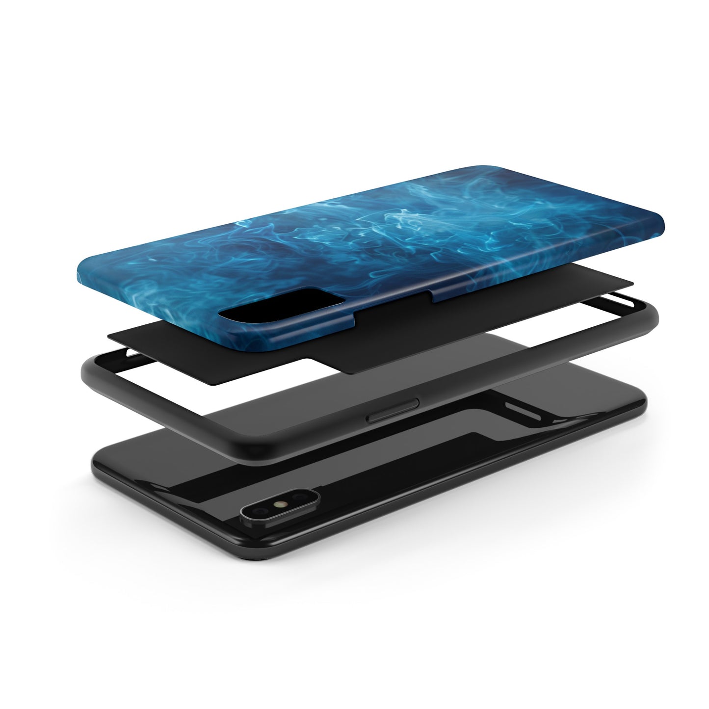 Blue Fire Impact Resistant Phone Case